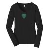 Ladies Long Sleeve Fan Favorite V Neck Tee Thumbnail