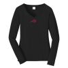 Ladies Long Sleeve Fan Favorite V Neck Tee Thumbnail