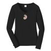 Ladies Long Sleeve Fan Favorite V Neck Tee Thumbnail