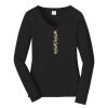 Ladies Long Sleeve Fan Favorite V Neck Tee Thumbnail