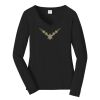 Ladies Long Sleeve Fan Favorite V Neck Tee Thumbnail