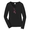 Ladies Long Sleeve Fan Favorite V Neck Tee Thumbnail