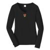 Ladies Long Sleeve Fan Favorite V Neck Tee Thumbnail