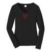Ladies Long Sleeve Fan Favorite V Neck Tee Thumbnail