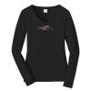 Ladies Long Sleeve Fan Favorite V Neck Tee Thumbnail