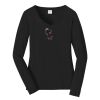 Ladies Long Sleeve Fan Favorite V Neck Tee Thumbnail