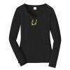 Ladies Long Sleeve Fan Favorite V Neck Tee Thumbnail