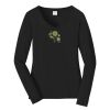 Ladies Long Sleeve Fan Favorite V Neck Tee Thumbnail