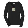 Ladies Long Sleeve Fan Favorite V Neck Tee Thumbnail
