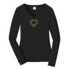 Ladies Long Sleeve Fan Favorite V Neck Tee Thumbnail