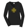 Ladies Long Sleeve Fan Favorite V Neck Tee Thumbnail