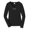 Ladies Long Sleeve Fan Favorite V Neck Tee Thumbnail