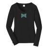 Ladies Long Sleeve Fan Favorite V Neck Tee Thumbnail