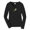 Ladies Long Sleeve Fan Favorite V Neck Tee Thumbnail