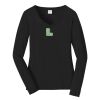 Ladies Long Sleeve Fan Favorite V Neck Tee Thumbnail