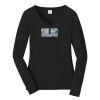 Ladies Long Sleeve Fan Favorite V Neck Tee Thumbnail