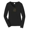 Ladies Long Sleeve Fan Favorite V Neck Tee Thumbnail
