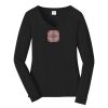 Ladies Long Sleeve Fan Favorite V Neck Tee Thumbnail