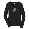 Ladies Long Sleeve Fan Favorite V Neck Tee Thumbnail
