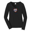 Ladies Long Sleeve Fan Favorite V Neck Tee Thumbnail