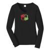 Ladies Long Sleeve Fan Favorite V Neck Tee Thumbnail