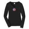 Ladies Long Sleeve Fan Favorite V Neck Tee Thumbnail