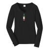 Ladies Long Sleeve Fan Favorite V Neck Tee Thumbnail
