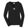 Ladies Long Sleeve Fan Favorite V Neck Tee Thumbnail