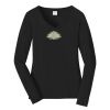 Ladies Long Sleeve Fan Favorite V Neck Tee Thumbnail