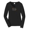 Ladies Long Sleeve Fan Favorite V Neck Tee Thumbnail