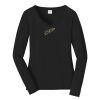 Ladies Long Sleeve Fan Favorite V Neck Tee Thumbnail