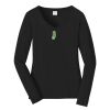 Ladies Long Sleeve Fan Favorite V Neck Tee Thumbnail