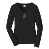 Ladies Long Sleeve Fan Favorite V Neck Tee Thumbnail