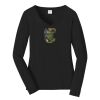 Ladies Long Sleeve Fan Favorite V Neck Tee Thumbnail