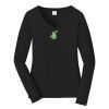 Ladies Long Sleeve Fan Favorite V Neck Tee Thumbnail