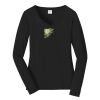 Ladies Long Sleeve Fan Favorite V Neck Tee Thumbnail