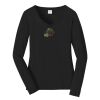 Ladies Long Sleeve Fan Favorite V Neck Tee Thumbnail