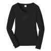 Ladies Long Sleeve Fan Favorite V Neck Tee Thumbnail