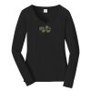 Ladies Long Sleeve Fan Favorite V Neck Tee Thumbnail