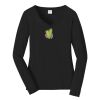 Ladies Long Sleeve Fan Favorite V Neck Tee Thumbnail