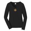 Ladies Long Sleeve Fan Favorite V Neck Tee Thumbnail