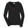 Ladies Long Sleeve Fan Favorite V Neck Tee Thumbnail