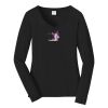 Ladies Long Sleeve Fan Favorite V Neck Tee Thumbnail