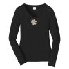 Ladies Long Sleeve Fan Favorite V Neck Tee Thumbnail