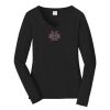 Ladies Long Sleeve Fan Favorite V Neck Tee Thumbnail