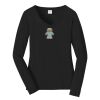 Ladies Long Sleeve Fan Favorite V Neck Tee Thumbnail