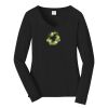 Ladies Long Sleeve Fan Favorite V Neck Tee Thumbnail