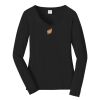 Ladies Long Sleeve Fan Favorite V Neck Tee Thumbnail
