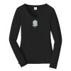 Ladies Long Sleeve Fan Favorite V Neck Tee Thumbnail