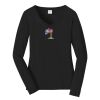 Ladies Long Sleeve Fan Favorite V Neck Tee Thumbnail